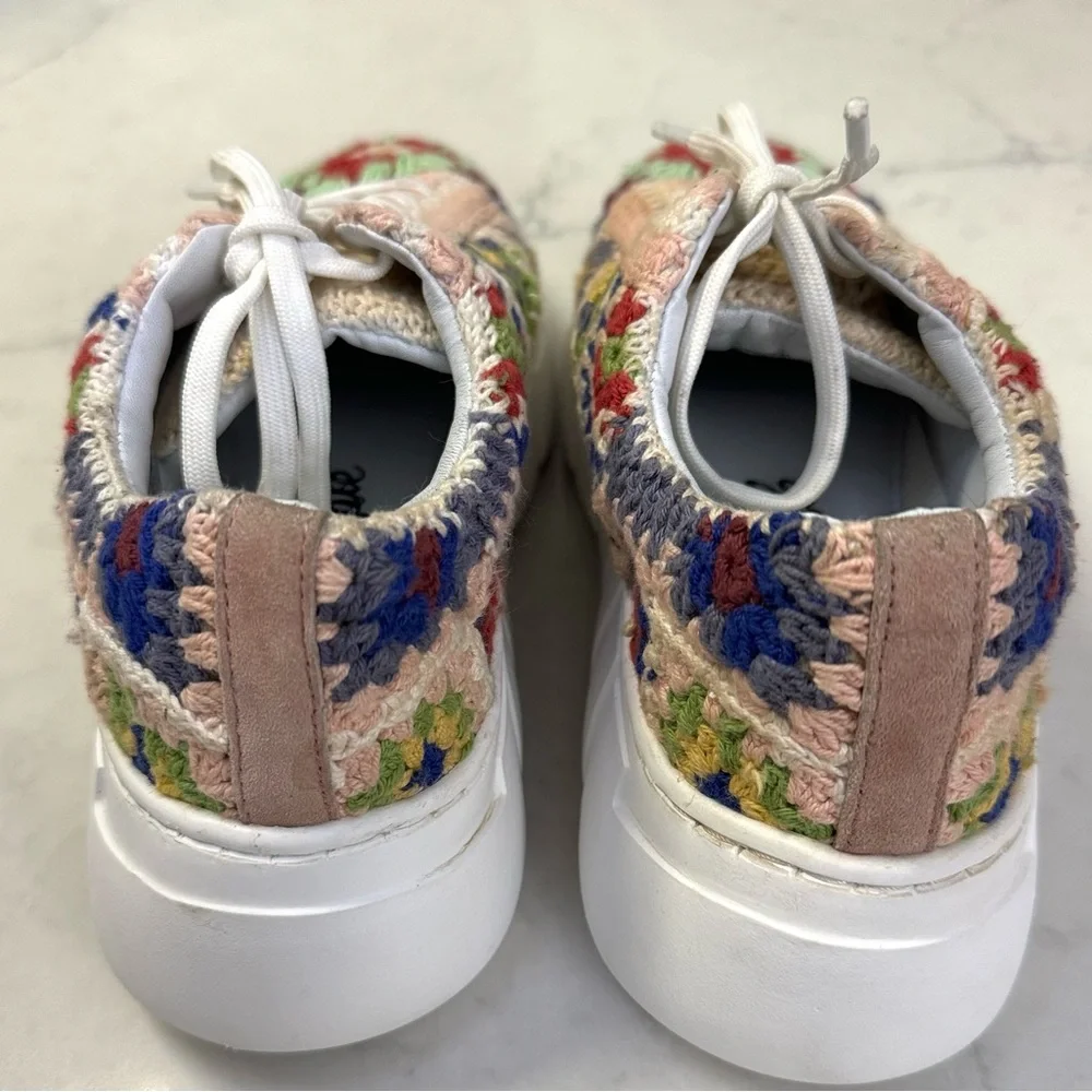 Free People Catch Me if You Can Crochet Platform Sneakers Size 38 Women’s 7.5